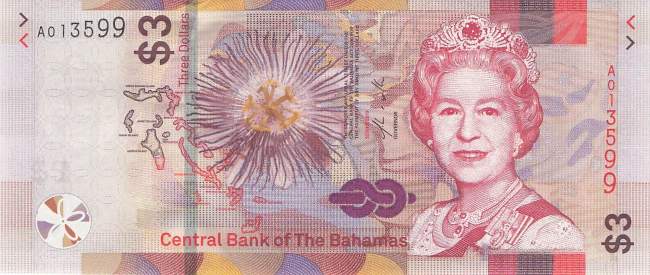 Bahamas 3 Dollar p78 2019